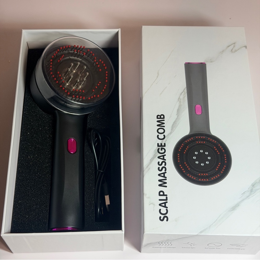 Amazon Black and Pink Scalp Massage Comb